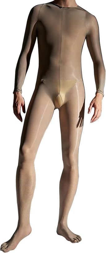 HTRUIYA Mens Bodystocking Shiny Pantyhose Full Body Stocking for Men Body Stockings Sexy