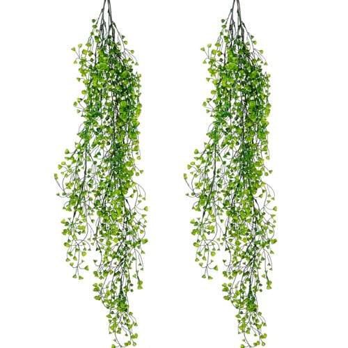Best Artificial Hanging Plants for Your Home 88 Artificial Hanging Willow Vine Garland โ Pack of 2 Faux Greenery ...