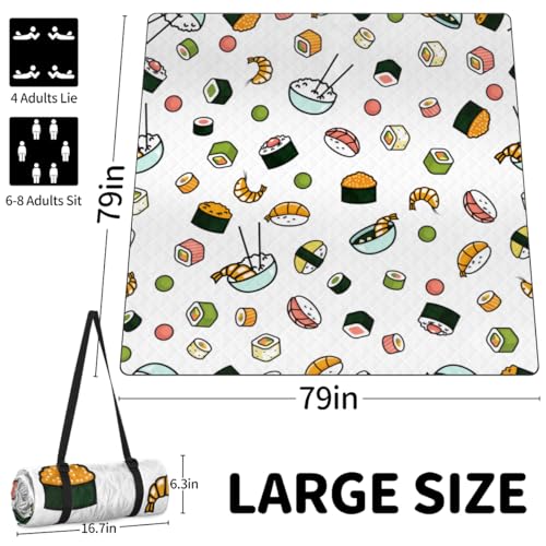 Couverture de pique-nique lavable en machine avec revêtement imperméable - 3