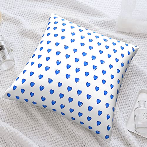 Xindi Blue Rabbit Hearts Throw Pillow Covers Bedroom Couch Sofa Square Pillow Case Decorative 18 X 18-Inch 10265 Pillow Cover #TOP4