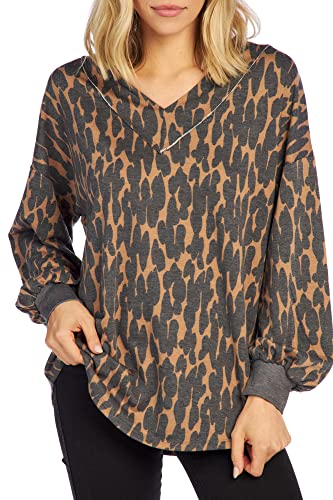 Top léopard marron XL idéal pour une tenue décontractée chic en terrasse - 7