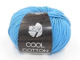 tela floja elastica de lana  Lana Grossa Cool Cotton - Hilo elástico estándar de algodón Elite (15 - azul medio, 1)