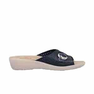 Fly Flot Ciabatte Donna Con Zeppa 3.5cm - Sottopiede In Vera Pelle, Antishock E Antiscivolo - Made In Italy - Foto 12