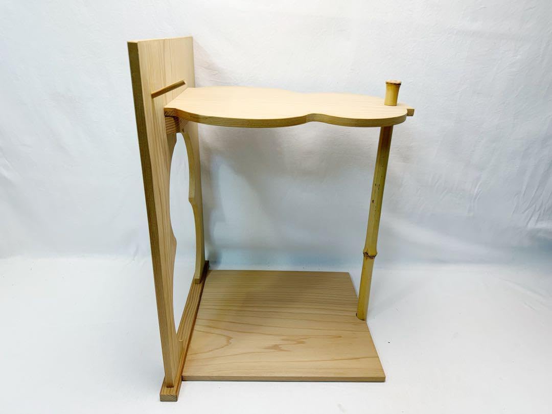 茶道具 幸斎作 淡々斎好 瓢棚 組み立式 タナピタット付 元箱 茶道具