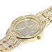 Halukakah Diamonds Gold Watch Iced Out,Men's 18K Real Gold Plated 40MM Width Octagonal Round Dial Quartz Wristband 8.7
