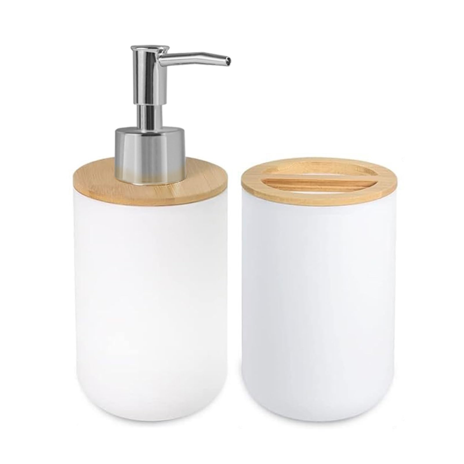 Soap And Toothbrush Holder Sets Bathroom Set Hands Soap Dispenser Toothbrush Holder and Soap Box Bathroom Decor Toiletries Holder for Bath Accessories(White B)
