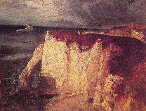 Peinture huile Etretat Tonaliste par un maitre d'art pour salon chic