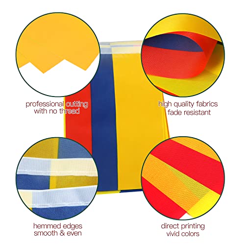 Image of Anley Colombia String Flag Pennant Flags, Patriotic Events 20th of July Colombian Independence Day Decoration Sports Bars - 33 Feet 38 Flags