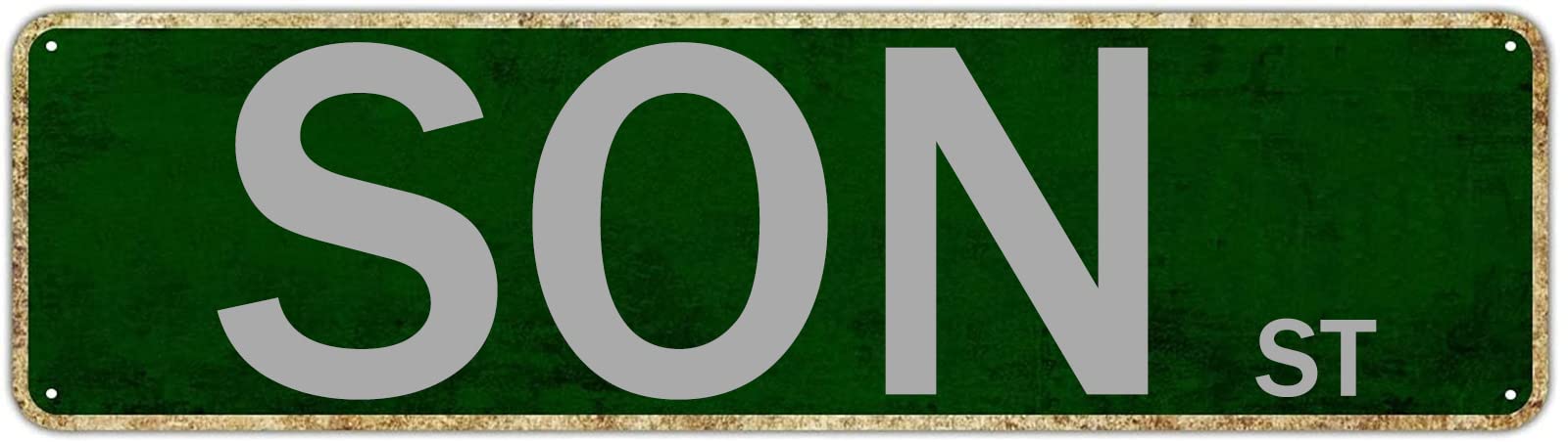 Son St Retro Tin Signs Aluminum Metal Sign Plaque for Home Bedroom Garden Wall Living Room Outdoor Pub Club Decor 4x16 Inch