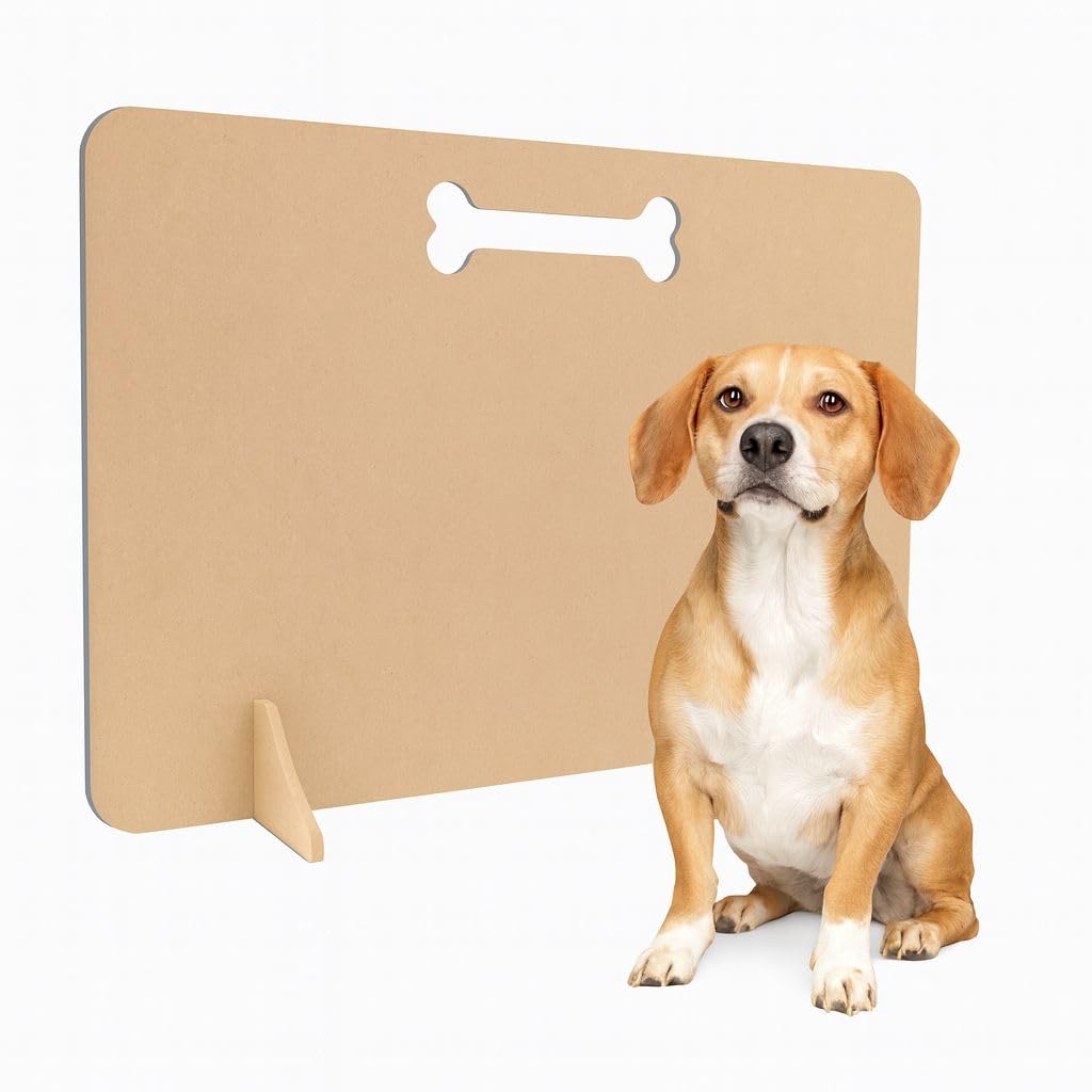 Sausage Stopper Portable Wood Dog Gate – No‑Drill Screwless Safety Barrier for Stairs & Doorways, Lightweight Freestanding Wooden Pet Gate (50cm (H) x 85cm (W))