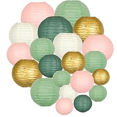 Pink green and white and gold