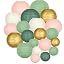 Pink Green and White and Gold