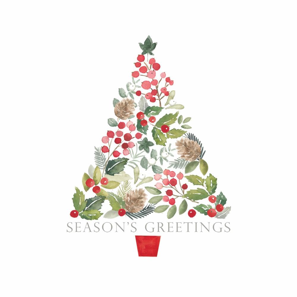 Serviettes blanches Merry Greetings Paperproducts Design pour invités