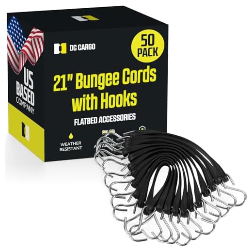 50 Durable Rubber Tarp Straps Set