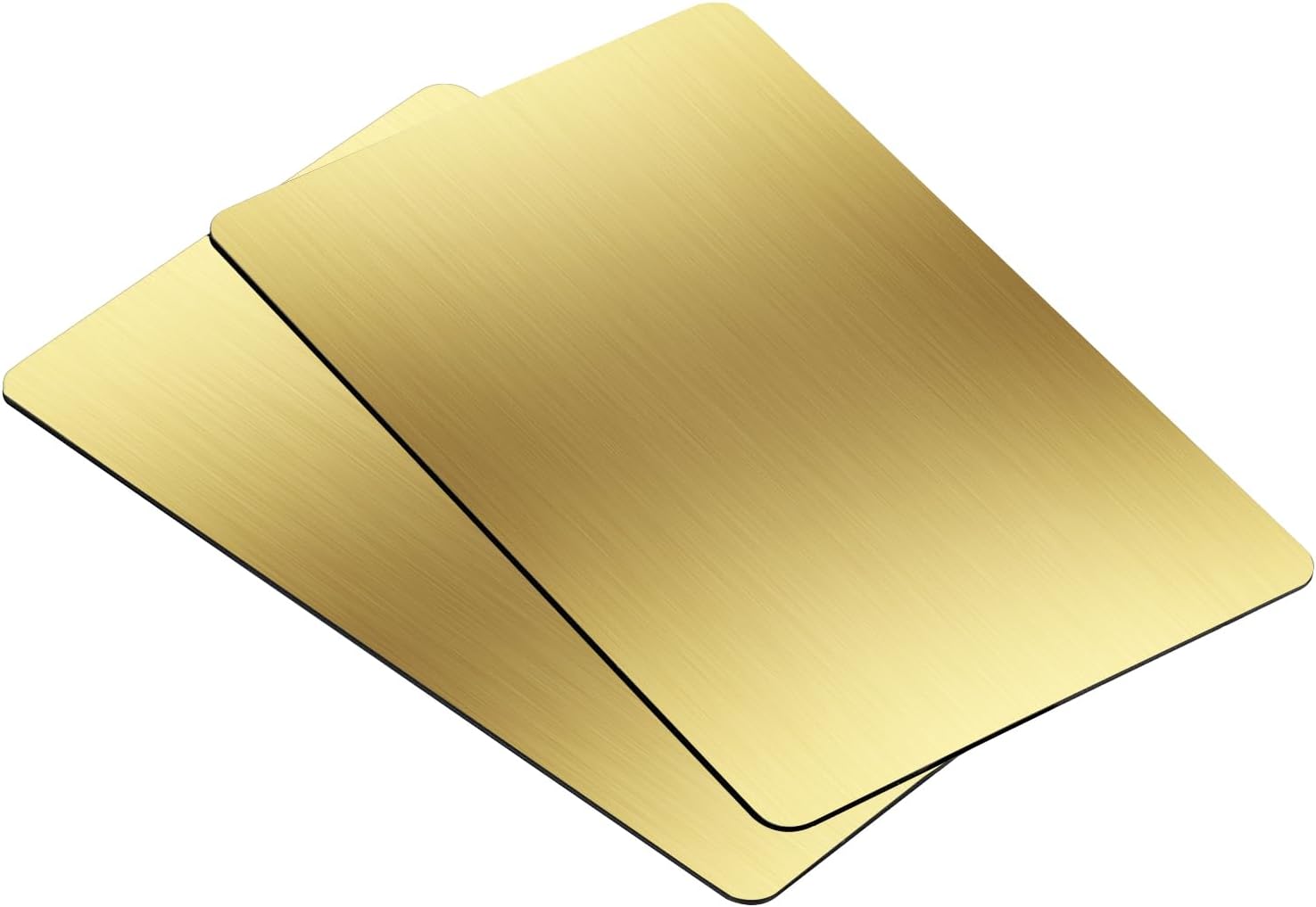 Rubik NFC 215 Metal Cards Gold (Twin Shade), Invisible Chip, NTAG215 High-end Preistige Business Card, 304 Stainless Steel (Gold, 2 Cards)