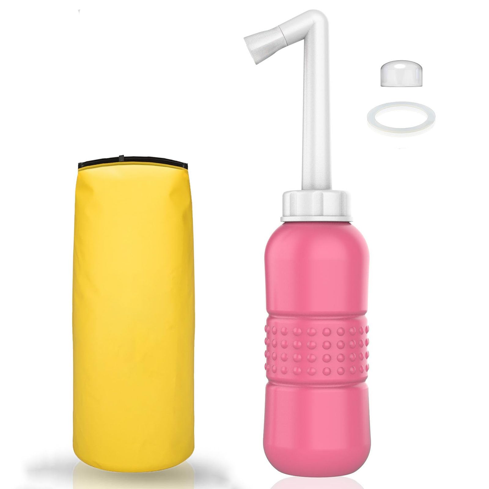 Wemune Portable Bidet 450Ml, Bidet Sprayer, Travel Bidet for Personal Hygiene Handheld Bidet, Bidet Spray with Travel Bag for Post Partum Care,Pink