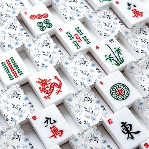 Juego de Mahjong Americano con 166 fichas y accesorios miniatura 4