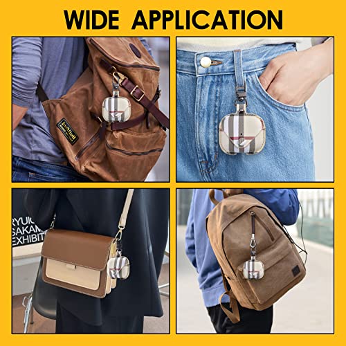 Pujuyeka Leather Luxury Case For Airpods 3Rd Generation 2021 With Keychain,Designer Plaid Cute Airpod Charging Case Cover Aesthetic Lockable Protective Air Pod Skin Cover (Airpod 3Rd Gen 2021 Beige) #TOP6