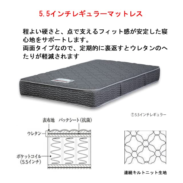 Amazon｜シモンズ ベッドフレーム＆ポケットコイルマットレス付