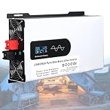 Power Inverter 6000W, 8000W, 10000W, 12000W Pure Sine Wave Inverter 12V, 24V, 48V, 60V, 72V, 96V DC a 220V~240V Convertitore CA per Pentola a Induzione, Vaso Elettrico, Aria Condizionata,12V-8000W