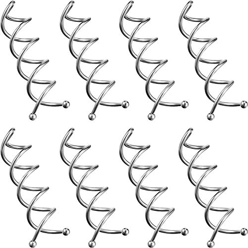 eBoot Spiral Hair Pin Spin Pin Spiral Hair Clip Spin Clip Bun Stick Pick for DIY Hair Style 20 Pack (silver)