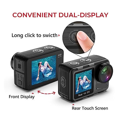 Ficha técnica MZZYG Cámara de acción WiFi Pantalla táctil de 2 Pulgadas EIS 2.4G 1080P Cámara Web Impermeable Sport Vlog CAM Option 7 - Fernando Cortés