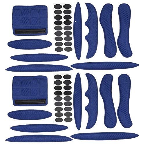 Helmet Padding Kit, Inner Lining + SK?202 Blue Sponge Anti Collision Helmet Padding Kit for Helmet Lining of Bike, Electric Bike