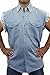 SHORE TRENDZ Light Denim Basic Plain Sleeveless Denim Biker Shirt (XL)