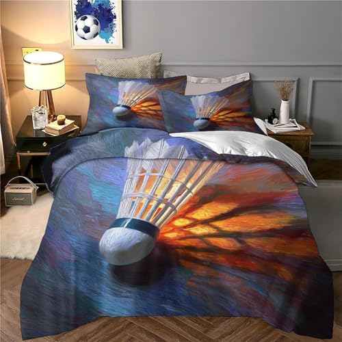 Housse de couette badminton 3D en microfibre 200x200 cm pour lit double - 6