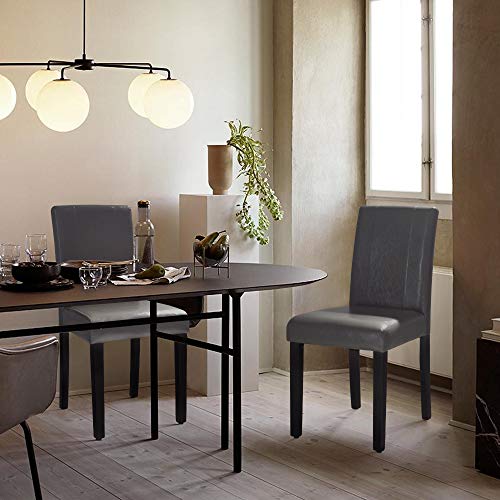 image for JUMMICO Dining Chair PU Leather Living Room Chairs Modern Kitchen Arml