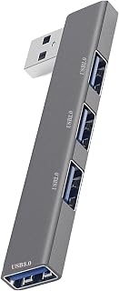 USB Hub 3.0 Adapter – Four Port USB Extender, High Speed Data Transfer Spli | tter, Compact Connectivity Device | Interface Expansion Solution For Laptop Keyboard Mouse Office Setup