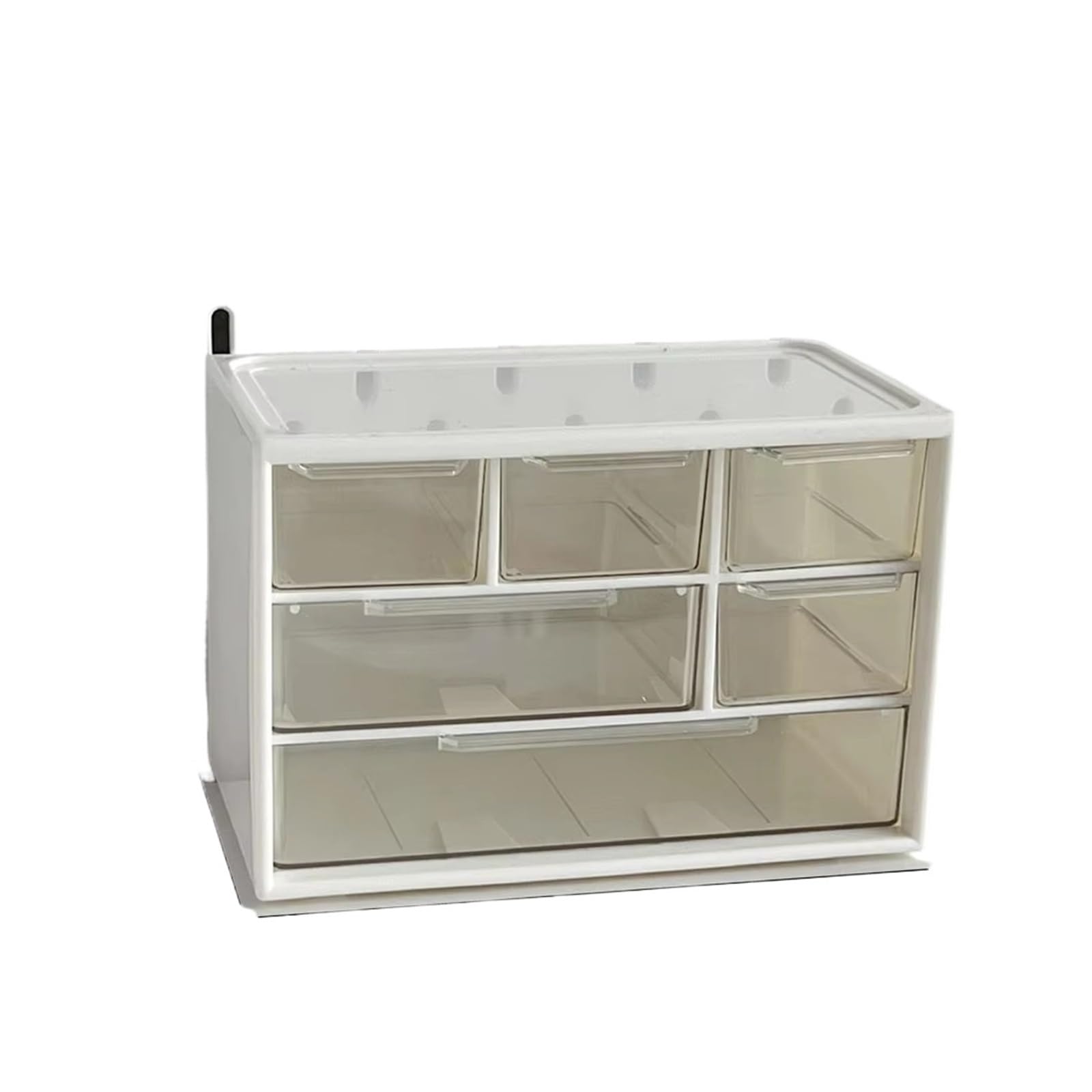 GMGQJST Compartment Storage Boxes Desktop 9 Grid Office Drawers Box Small Piece Organizer Transparent Partitioned Student Desk Wall-mounted Sundries Drawer(WHITE)