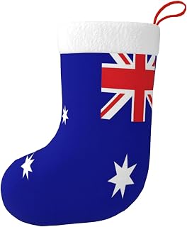 FYCFSLMY Australia Flag Christmas Stocking, 17.7" Plus Size Christmas Stocking Home Holiday Mantel Ornament Decor