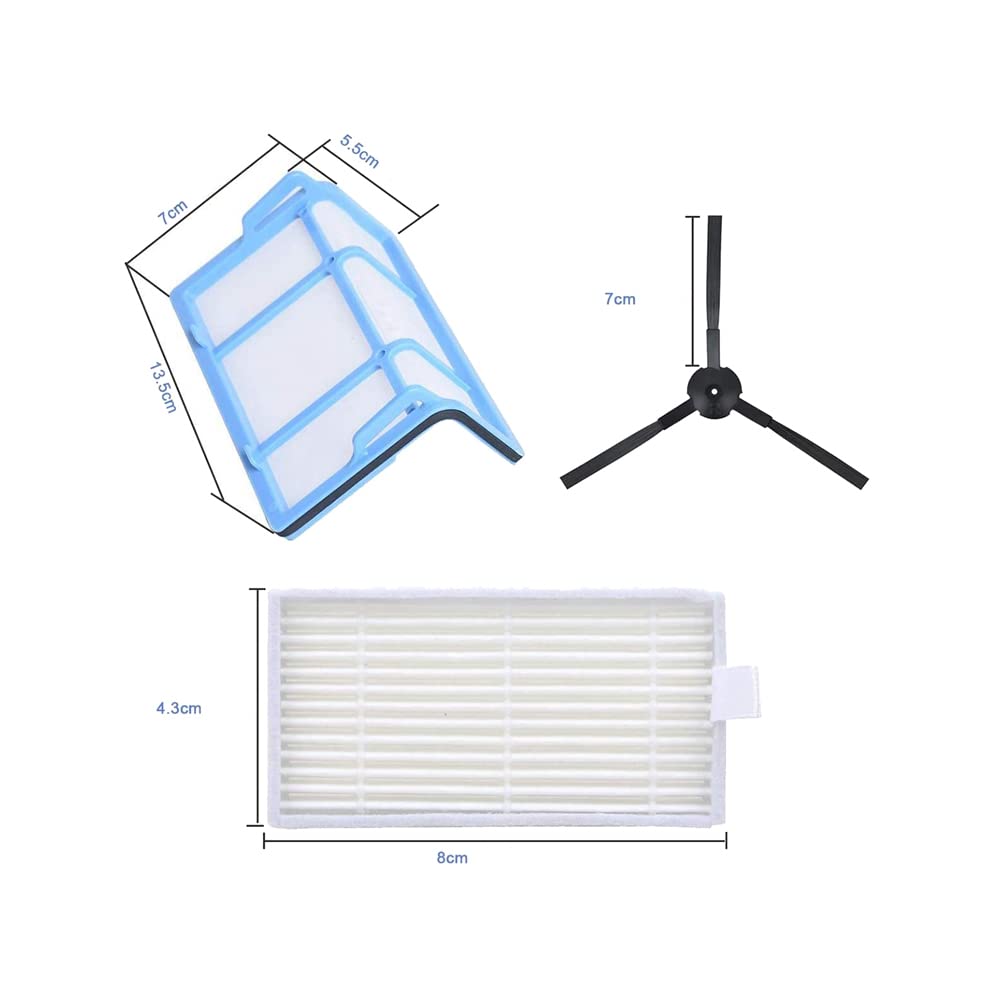 VFEBTSD B59B-Spugna Filtro Hepa Spazzola Laterale Robot Aspirapolvere Parti Compatibile Con Chuwi V55 V50 V5 V5S V3 V3S V50 Pro X5 Accessori