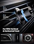 Lamicall 2025 Serrure plus large & Support de téléphone de voiture en métal Hook Vent [Boîtes de rechange] Supports de téléphone pour votre voiture Air Évent pour iPhone 17 16 15 14 13 Pro Max, Cadeau de maman