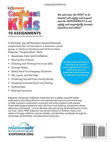 Kidpower Confident Kids 10 Assignments: Creating A Common Understanding About People Safety