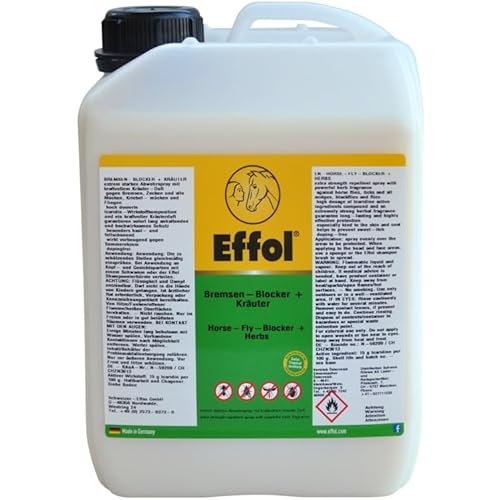 RL24 - Bremsen-Blocker+ Kräuter | Insektenschutz mit Kräuterduft | dermatologisch getesteter Fliegenschutz | gegen Bremsen, Zecken & Mücken | Bremsenspray für Pferde | 1 x 2500 ml Kanister