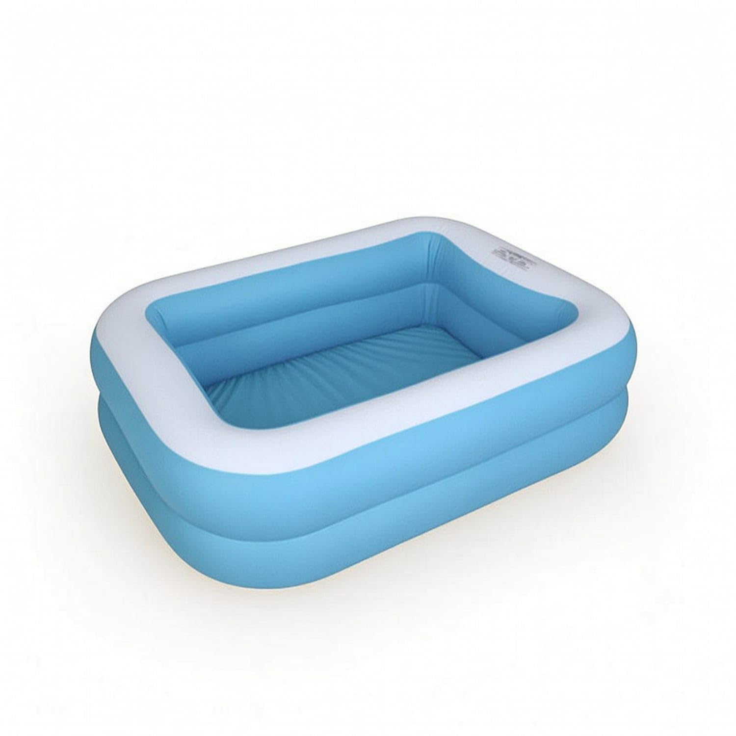 rectangular inflatable pool easy setup inflatable pool, blue wht 2-ring