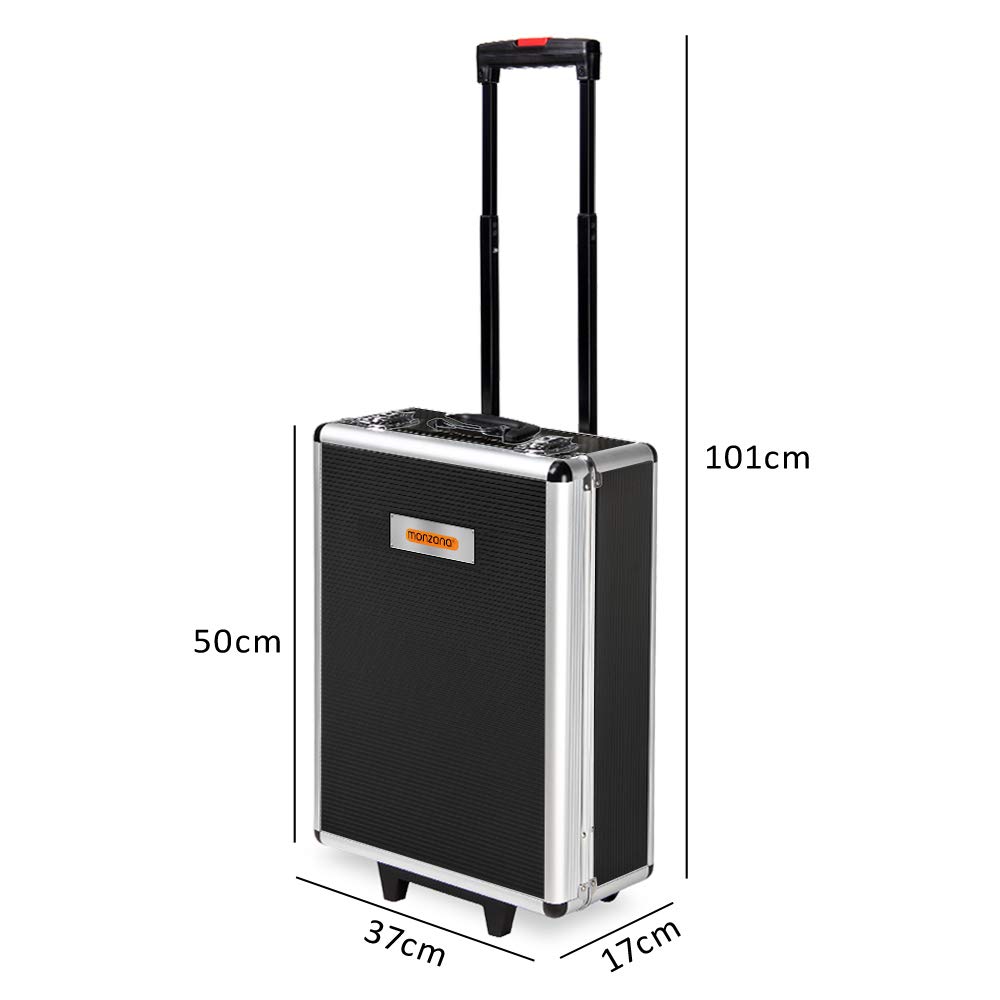 MONZANA® Maletín de herramientas con 1050 piezas Caja de herramientas con mango telescópico y ruedas