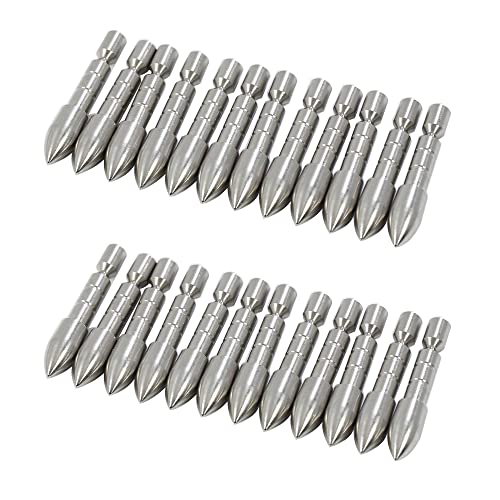 BICASTER Punte da tiro ID 4,2 mm per Punte di Freccia da incollare - 24 Pezzi (60grains)
