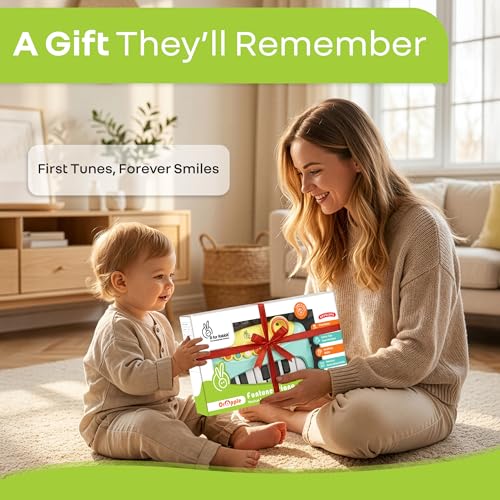 Image of R for Rabbit Orapple Funtunes Kids Piano Toy with Lights & Music | Musical Keyboard with Record & Play, Adjustable Volume, Auto Shut-Off | Educational Toy for Toddlers & Children 12+ M (Blue Multi)