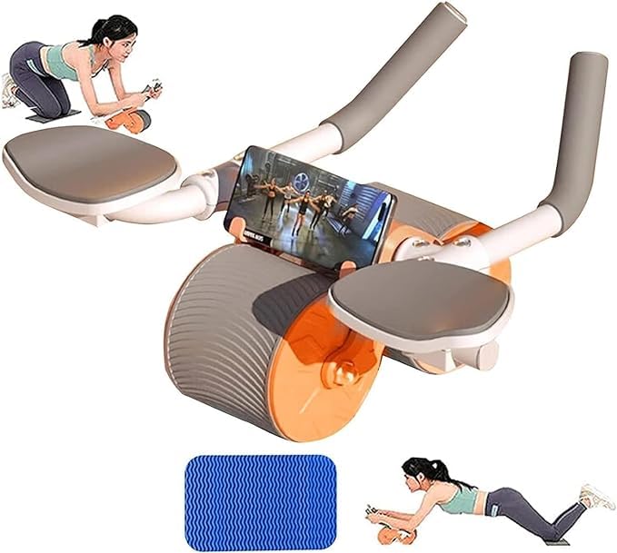 PRAMUKH VARNI Automatic Rebound Aabdominal Wheel, 2023 New Wheels Roller Domestic Abdominal Trainer, Abdominal Roller for Abdominal Training with Sturdy Double Wheels