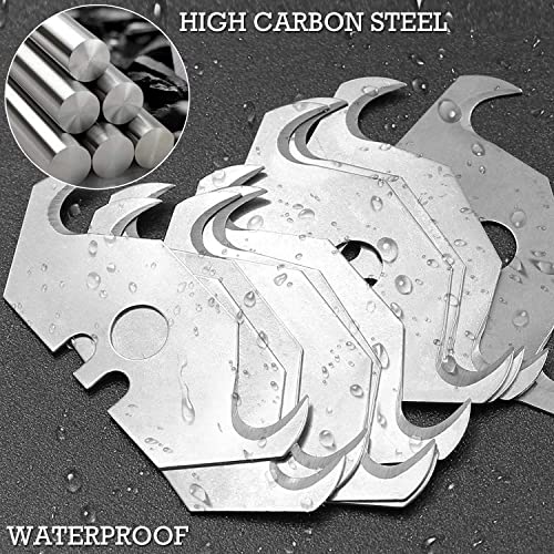 Hakenklingen Trapezhakenklingen 30Stk Hakenklinge 0,6 mm Klingenstärke mit Lochung für Teppichmesser Verpackungen Bodenbeläge Plastik