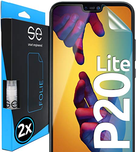 Protectores de Pantalla de hidrogel 3D Compatible con Huawei P20 Lite [2 Unidades | Smart Engineered] - Pelicula Vidrio TPU -Transparente,...