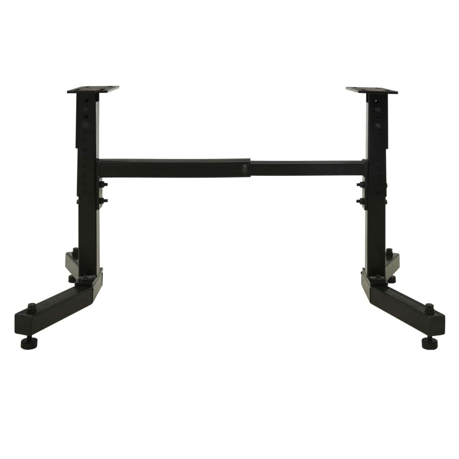 Tidyard Universal-Ständer für Drehmaschinen Drehbankständer Höhenverstellbar Längenverstellbar Stahlständer Maschinenständer Maschinen Gestell Untergestell Maschinentisch 215 x 110 mm Schwarz Stahl