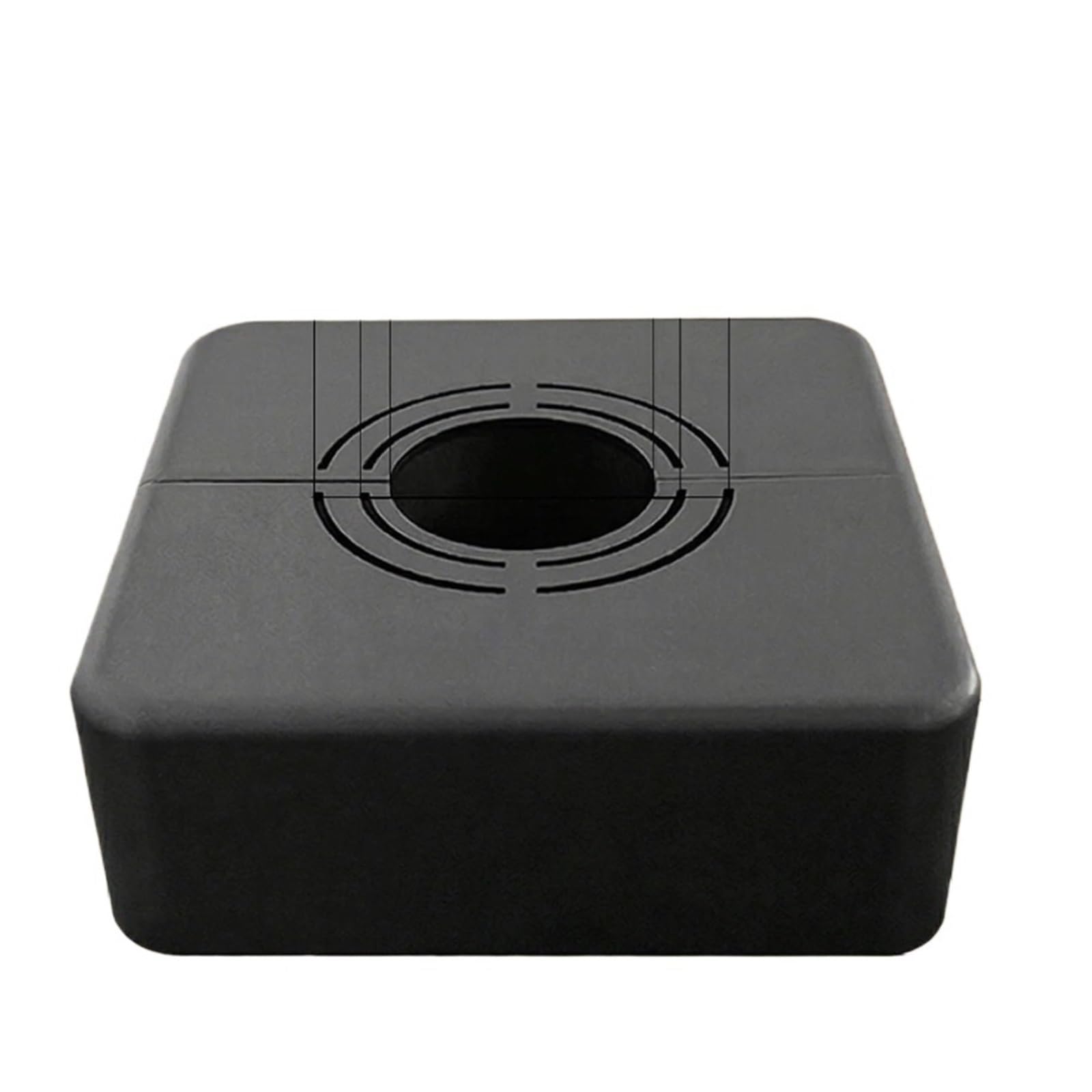 Dasjkdi Black 20Mm 6Pcs Square Thickened Faucet Pipe Hole Decorative Cover Adjustable Split Wall Flange For Wall Holes(Black 20Mm)
