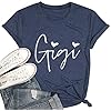 Gigi-Shirts-for-Grandma-Women-Gigi-Heart-Graphic-Tshirts-Tops-Letter-Printed-Short-Sleeve-Mimi-Tees-Shirt Gigi Shirts for Grandma Women Gigi Heart Graphic Tshirts Tops Letter Printed Short Sleeve Mimi Tees Shirt (Dark Blue, X-Large)