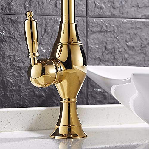 Grifo de cocina de cobre dorado duradero que elimina fugas en el fregadero 2