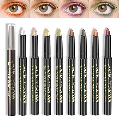 Brown Metallic Eyeshadow Stick, Waterproof Eye Shadow Pencilandand Eyeliner Pen, Eyeliner Pen, Neutral Cream Shimmer Eye
