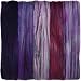 Hand Dyed Merino Tencel Spinning Fiber. Super Soft Wool Top Roving drafted for Hand Spinning, Felting, Blending and Weaving. 5 Beautifully Colored Mini Skeins Discount Pack, Purple Haze